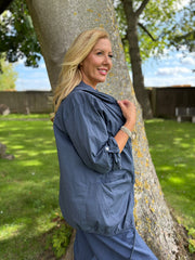Navy Hooded Jacket Ocean
