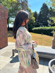 Green Brushed Print Shirt Rachel