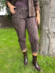Chocolate Leopard Pattern Trousers