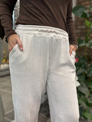 Stone Chenille Textured Trousers Mia