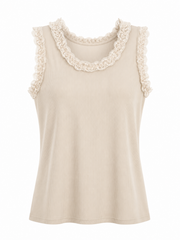 Stone Ruffle Vest Simone