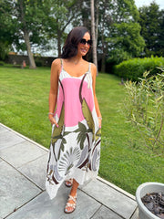 White Palm Sketch Dress Kylie