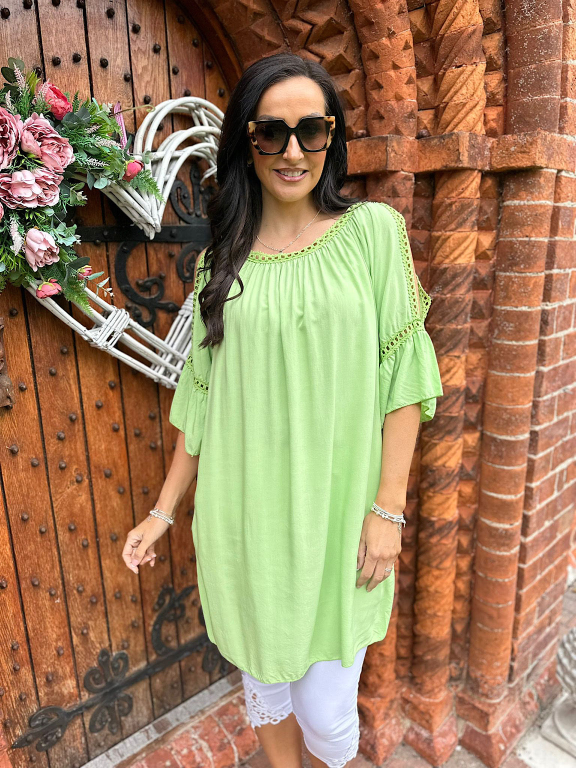 Lime Crochet Cold Shoulder Dress Monica Tillett s