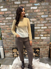 Gold Metallic Gradient Knit Devon