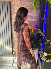 Chocolate Rose Mesh Dress Natalie