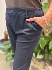 Navy Frill Pocket Trousers Sasha