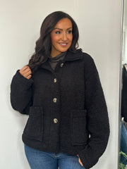 Black Teddy Fleece Jacket Ayla