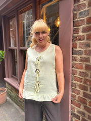 Lemon Button Detail Vest Top Veronica