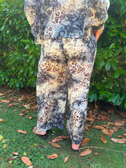 Navy Mixed Animal Print Trousers Davina