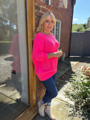 Neon Pink Soft Knit Amelia