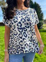 Navy Leopard Tee Reese