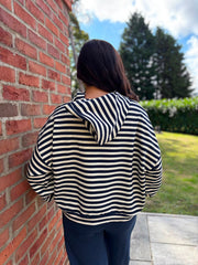 Navy Striped Hoodie Ella