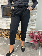 Black Frill Pocket Trousers Sasha