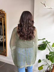 Khaki Open Weave Knit Peyton