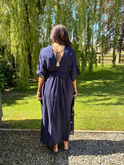 Navy Sunburst Kaftan Dress Jolene