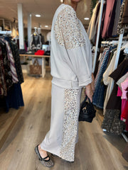 Stone Sequin Panel Sweatshirt Victoria