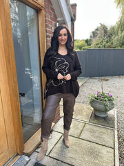 Chocolate Flower Knit Alissa