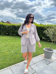 Mocha Bubble Cotton Hooded Jacket Amelie