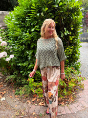 Sage Abstract Pattern Knit Tori