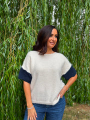 Navy Stripe Back Jumper Mckenna