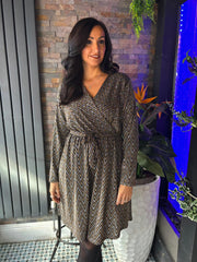 Silver & Gold Zig Zag Shimmer Dress Sadie