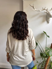 Stone Distressed Floral Top Danica