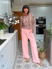 Mocha Leopard Super Soft Round Neck