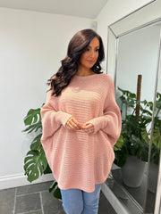 Rose Ribbed Longline Knit Velma
