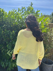 Lemon Wave Open Knit Jumper Marian