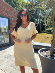 Lemon Fine Knit Dress Orla