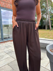 Chocolate Shimmer Cuffed Trousers Aubrey