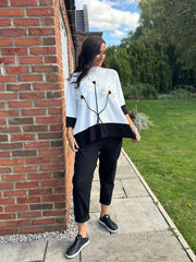 Winter White Applique Floral Knit Tanya