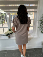 Mocha Contrast Side Panel Dress Venus
