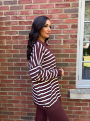 Chocolate Stripe Jumper Jane