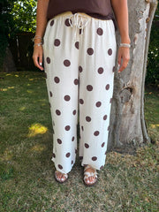 Cream Polka Dot Trousers Michaela