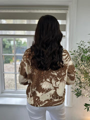 Chocolate Nature Animal Print Knit Raye