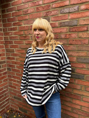 Black Stripe Long Sleeve Top Yasmin