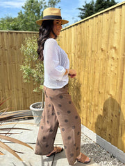 Chocolate Polka Dot Trousers Tiana