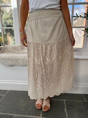 Stone Broderie Skirt Jolie