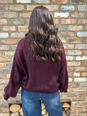 Grape Scarf Accent Jumper Amanda
