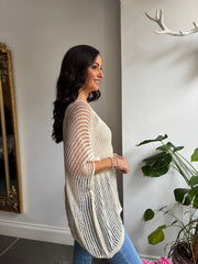 Cream Open Weave Knit Peyton