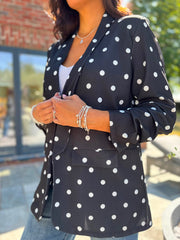 Black Polka Dot Take You Anywhere Jacket