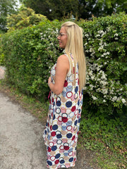 Multicolour Abstract Circle Print Dress Verity