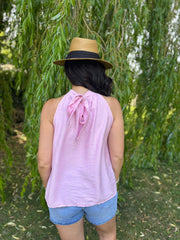 Pink Halter Neck Top Bethany