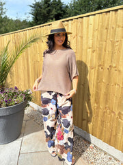 Mocha Cotton Reverse Seam Knit Jo