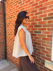 Stone Polka Dot Top Ashley