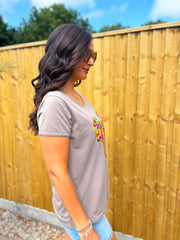 Mocha Confetti Heart Tee Eliza