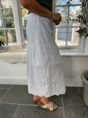 White Broderie Skirt Jolie