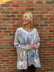 Denim Soft Touch Aboriginal Knit Ava