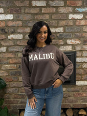 Chocolate Premium Cotton Malibu Sweatshirt Joan